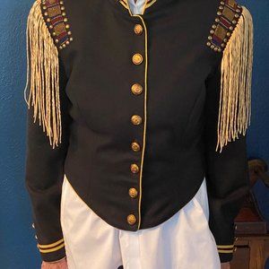 Hand embellished Military style wool jacket